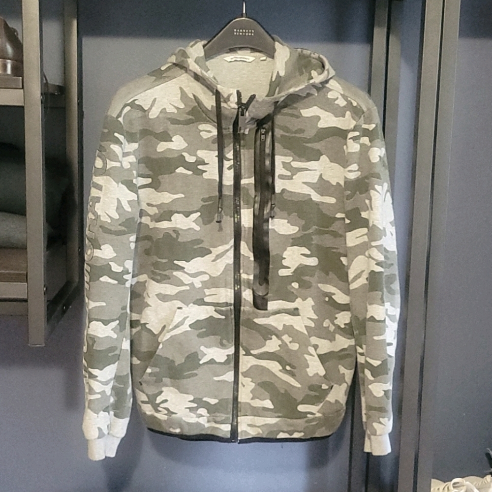 Grey Camo Zip-Up Hoodie